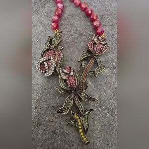 Gorgeous Rose Statement Necklace